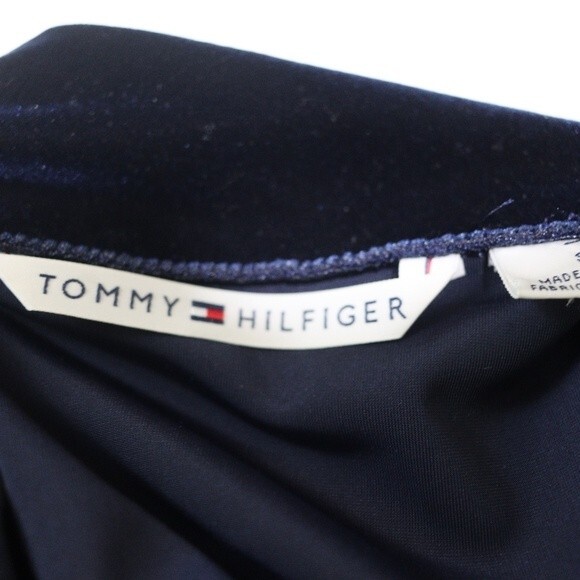 Tommy Hilfiger Blue Velour Cowl Neck Sleeveless Top Small - Y2K Preppy Crop - Picture 10 of 11